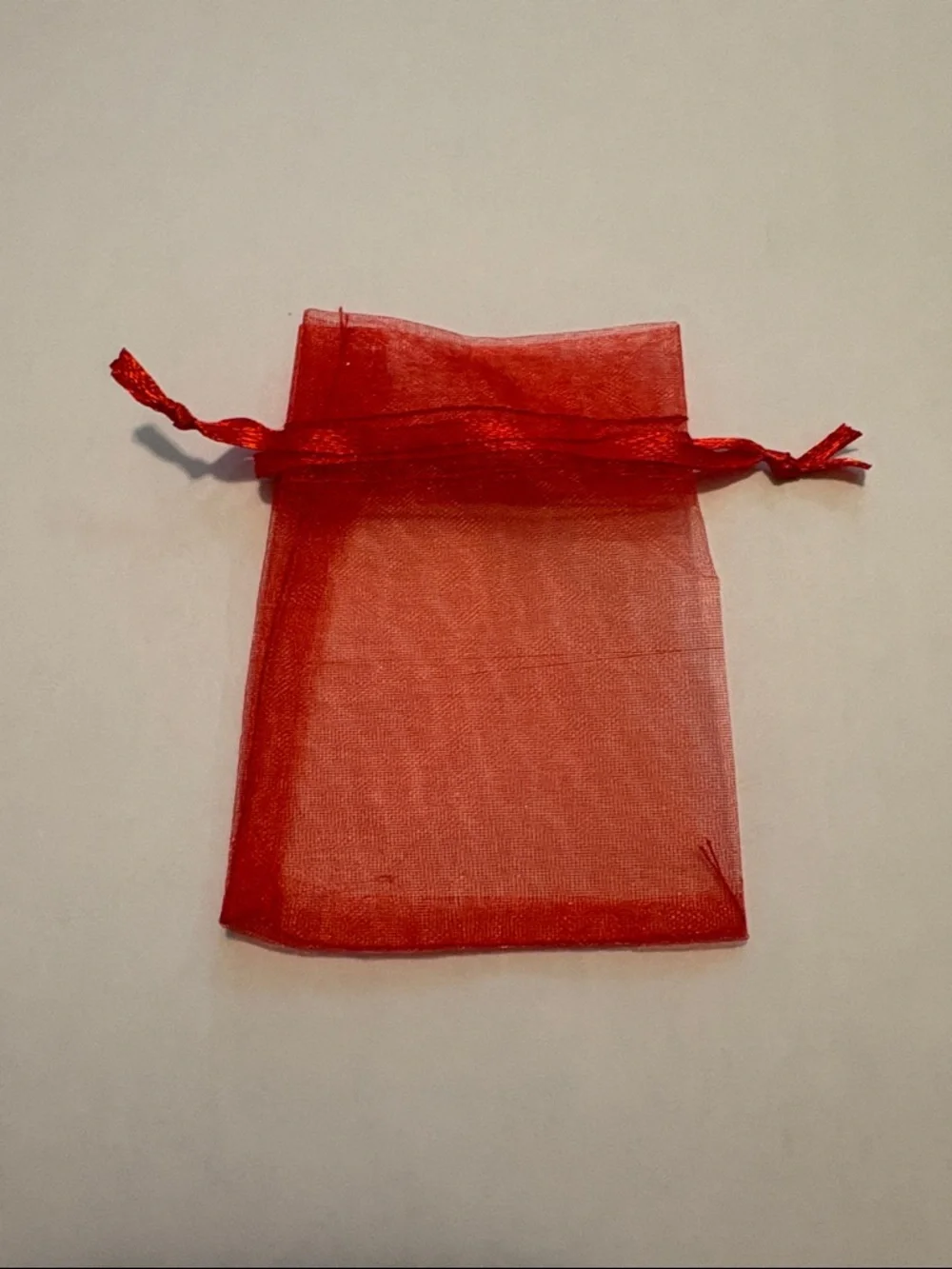 Red Organza Drawstring Gift Bags (90 pieces)